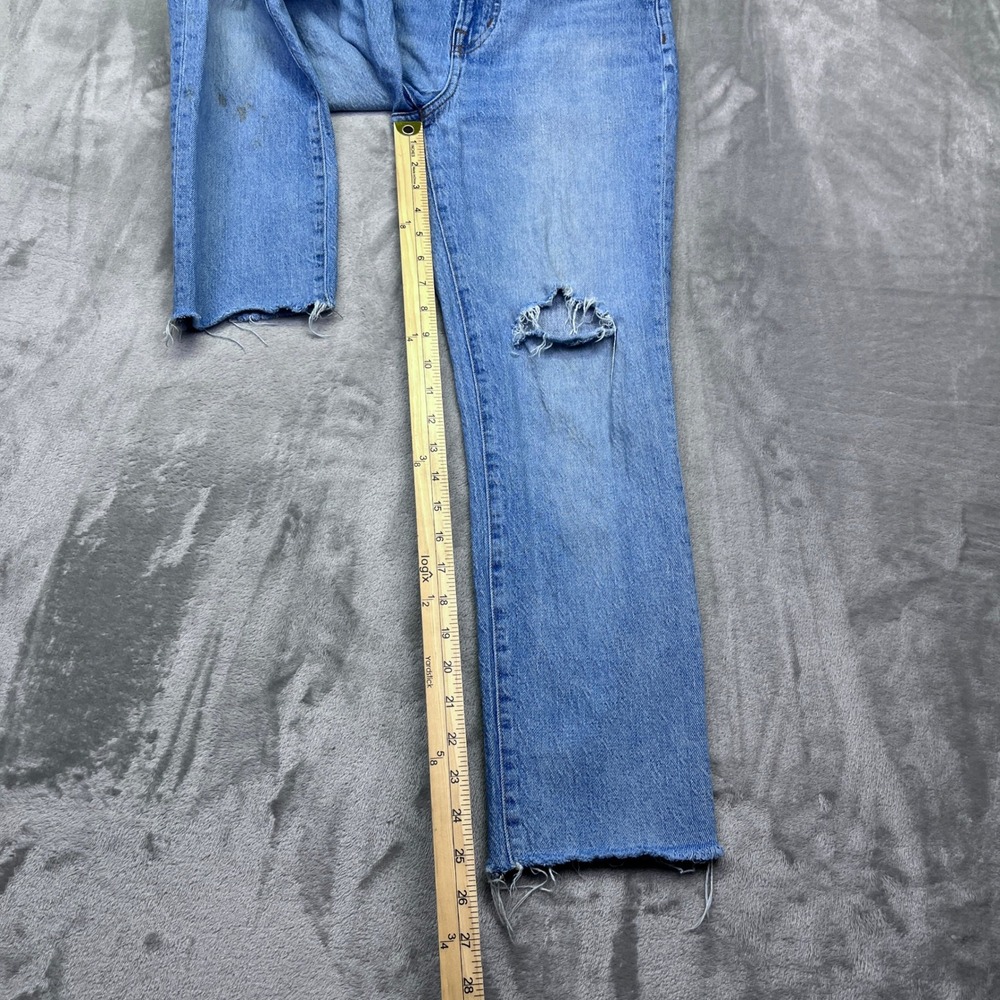 Madewell The Perfect Vintage Jean Light Wash Distressed Raw Hem Women's Size 26 - Picture 4 of 10